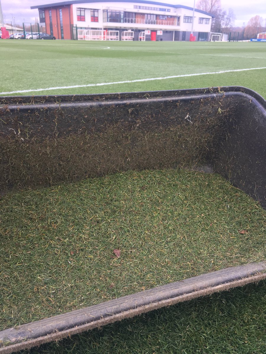 huw_co's tweet photo. 2 games in 12 hrs @FAWTrust @DragonParkNFDC.Achieving great results with the multi dense brush @DennisMowers in removing surface debris https://t.co/FCxFl1ZH8u