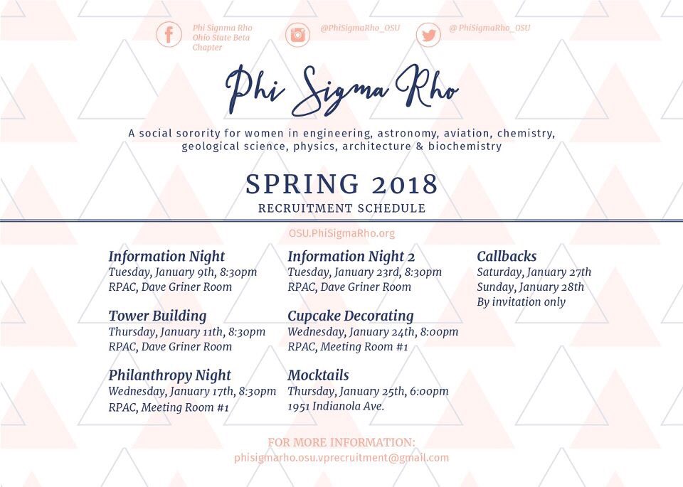 PhiSigmaRho_OSU's tweet photo. That feeling when bid day is right around the corner!
Stop by our final week of recruitment by events this week to learn about about our sisterhood 💕
@ohiostatepha | #osupha https://t.co/7txgiVdAqy