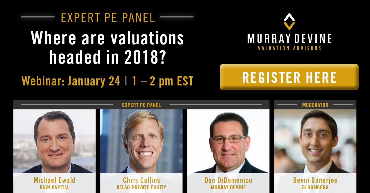 MurrayDevine's tweet photo. Just two days left to register for our free webinar presenting the data from our #PrivateEquity #Valuations Report, feat. Bloomberg’s @devinbanerjee as moderator. Register today: https://t.co/txrlifIwtb https://t.co/6oSQ6RMCHM