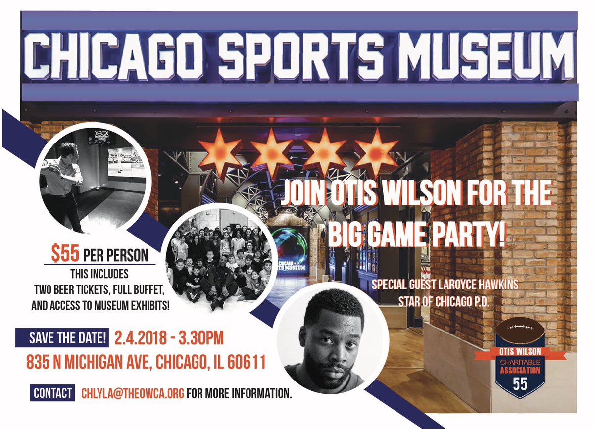 The game is set! Now where are you watching? Join me and special guest host @RoycedaVoyce at the <a href="/ChiSportsMuseum/">ChicagoSportsMuseum</a> for the big game!