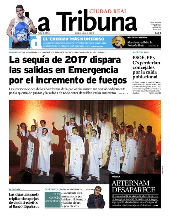 Enhorabuena a <a href="/LaTribunaCR/">La Tribuna de Ciudad Real</a> por traernos #atletismo en su portada, con las victorias de los daimieleños <a href="/alfonso_navarro/">Alfonso Navarro Ruiz</a> y Esther Jiménez de los Galanes en el Cross del Chorizo