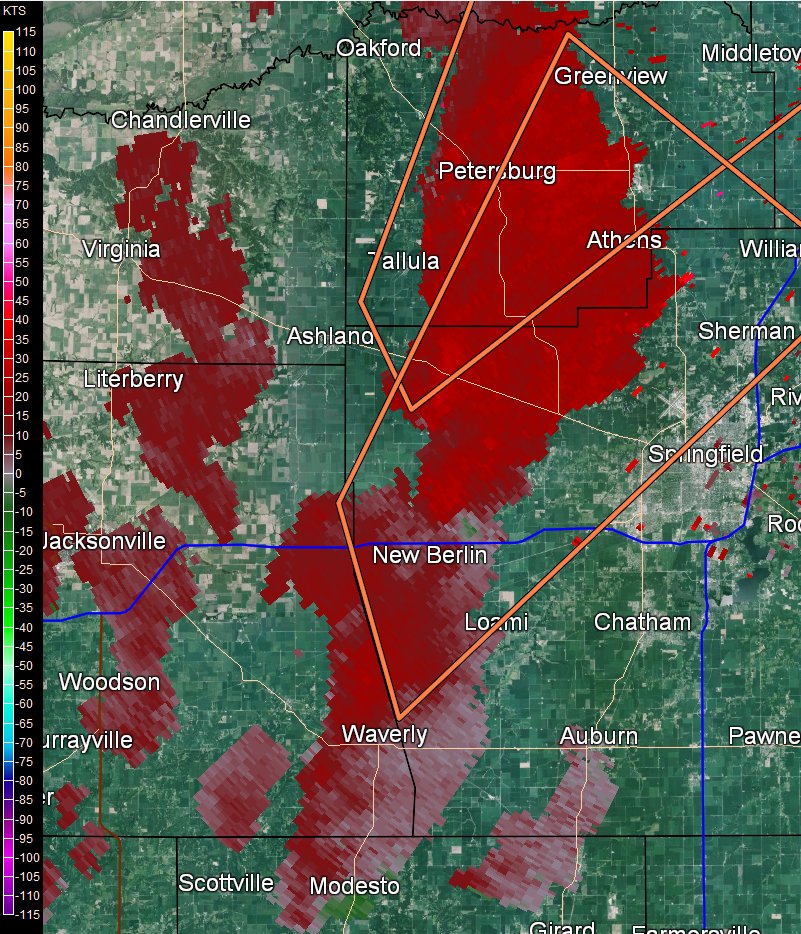 NWS Lincoln IL on Twitter "135 pm Some weak rotation seen on radar