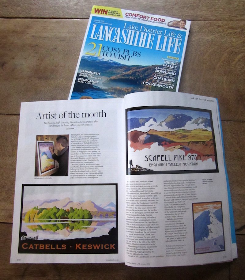 Pleased to be featured as Artist of the Month in January's issue of <a href="/lancashirelife/">Lancashire Life</a> magazine! Check it out! <a href="/FriendsofLakes/">Friends of the Lake District</a> #LakeDistrict #art <a href="/NotJustLakes/">Not Just Lakes</a> #Cumbria