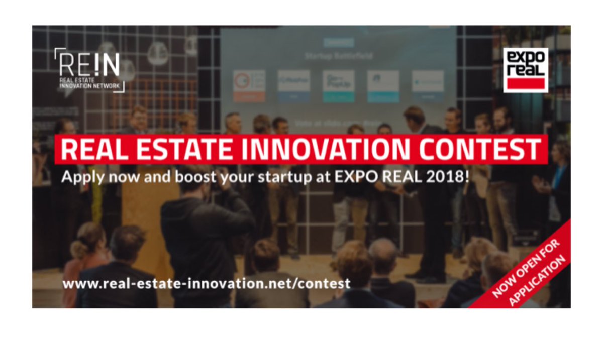 ConTechDACH's tweet image. Apply now and boost your startup at REIN at Expo Real 2018! #reinnovation #exporeal_team #proptech #contech #smartbuilding #retechdach