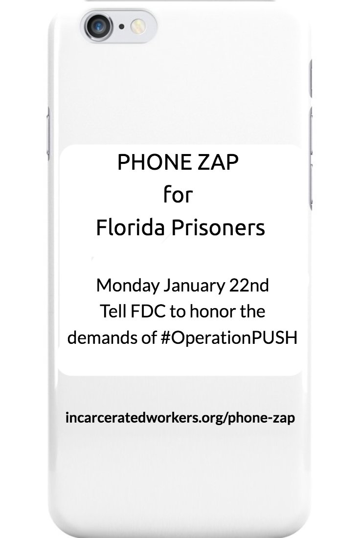 TheBaseBK's tweet image. Call in for #OperationPUSH today:

Julie Jones, Florida Department of Corrections Secretary
(850) 488-5021

Hi, my name is ____ and I would like to talk with FDC Secretary Julie Jones about the demands being made across Florida prisons.

#FTP
incarceratedworkers.org/news/operation…