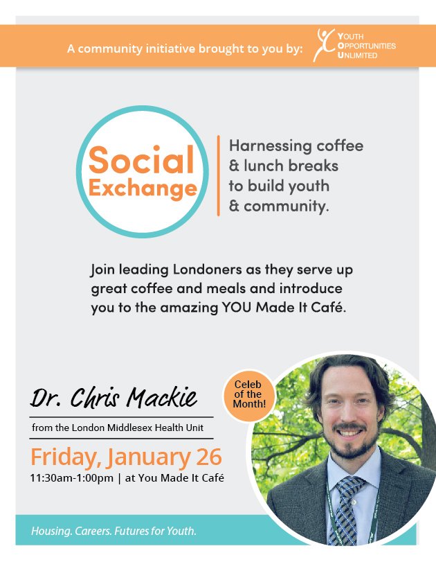 YOU_London's tweet image. Social exchange is back on January 26 11:30am-1:00pm at @YMICafe