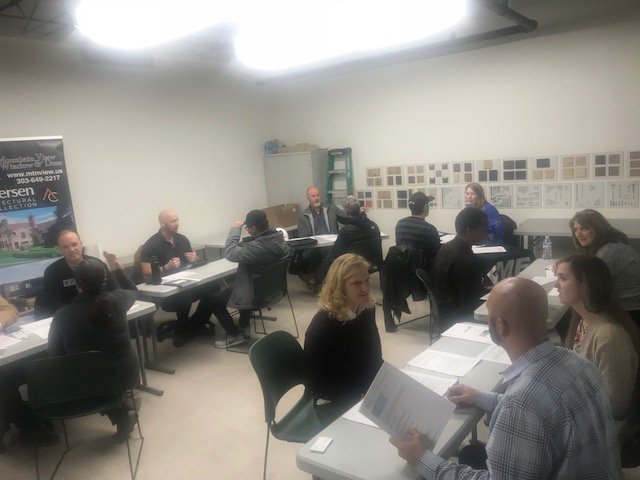 MVWindowDoor's tweet photo. Proud to be part of the job fair and practice interviews at the Colorado Homebuilding Academy. #MVWD #CoHomebuildingAcademy #COConstruction @devontilly https://t.co/dLOwfSv3GC