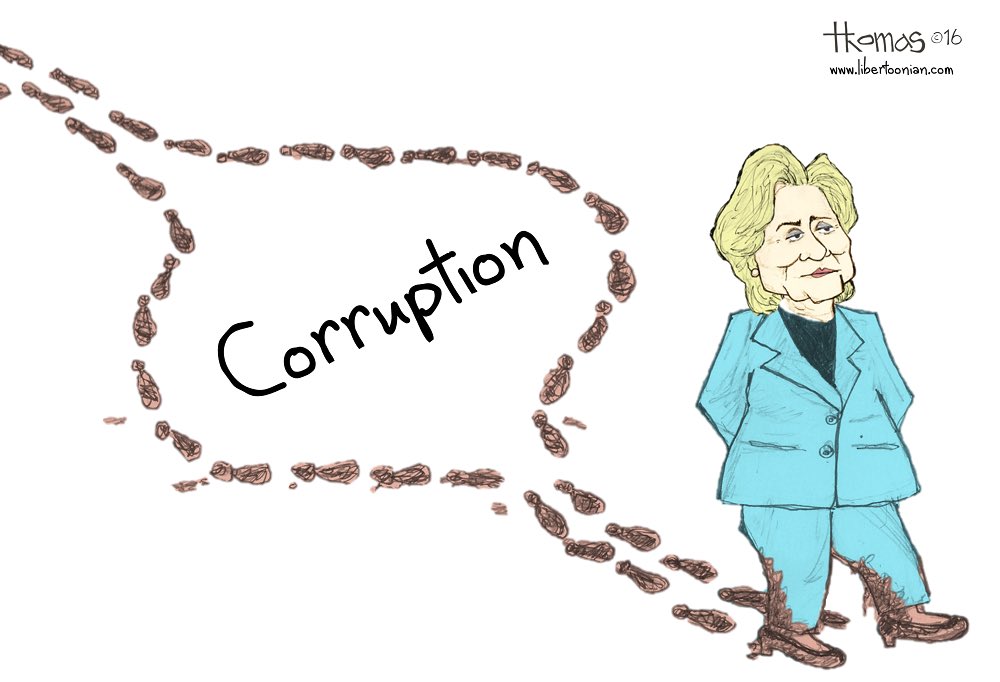Libertoonian's tweet photo. @TruthinGov2016 @peterschweizer Spot on. The Clintons getting away with corruption emboldens current and future scalawags. #WhyItStillMatters https://t.co/gO8KEdvP1O