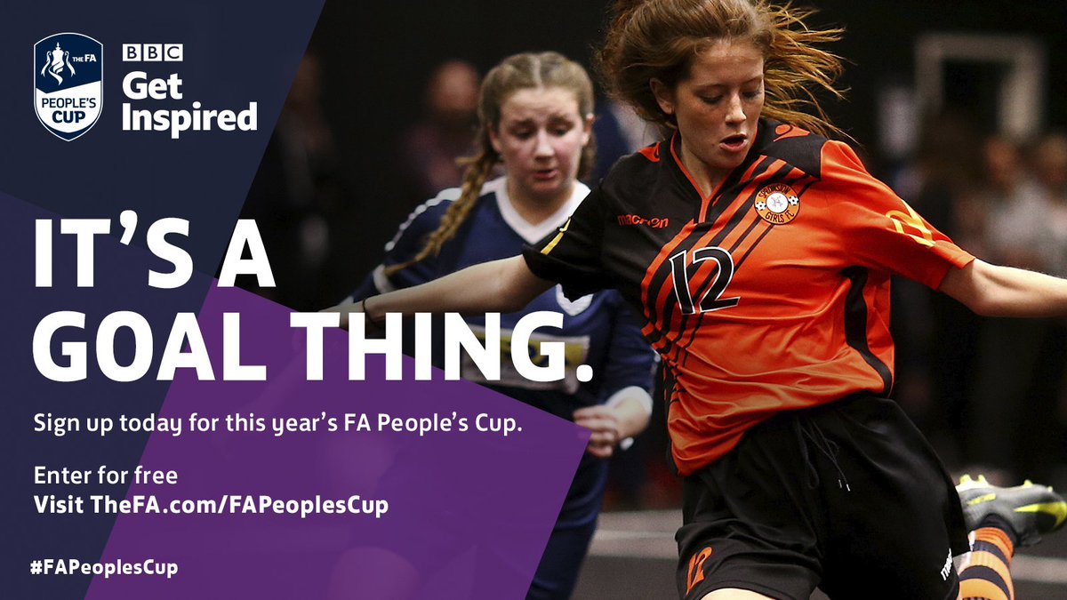 Tag a mate who you would love to play with in the #FAPeoplesCup. Get your team together and sign up today - the-fa.com/7rz2k8