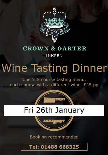 It's only the beginning of the week but we're already looking forward to our Wine Tasting Day on Friday! 🍷🍷
Chef's 5 course tasting menu, each with a different wine 😀🍷🍷🍲🍷

Call us to book: 01488 668325