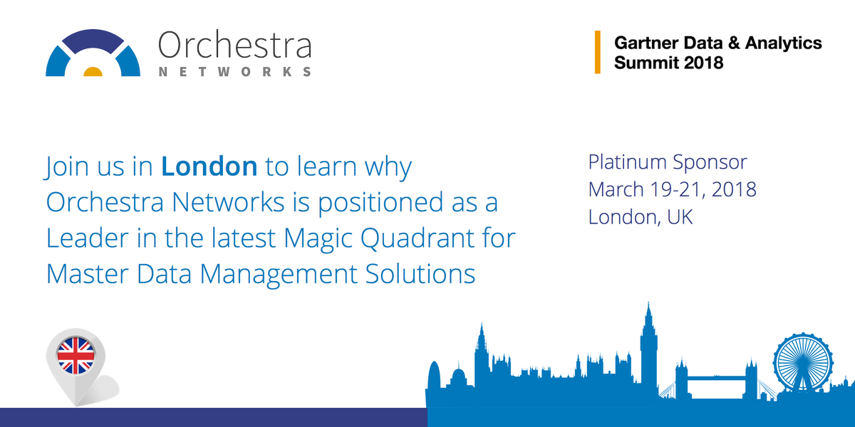 orchestramdm's tweet photo. We're Platinum Sponsor of the upcoming #GartnerDA in London, UK (Mar 19-21). Join us to learn why we're leader in the latest #MDM Magic Quadrant - https://t.co/ZY0grnBKUO https://t.co/EoZxWtqm14