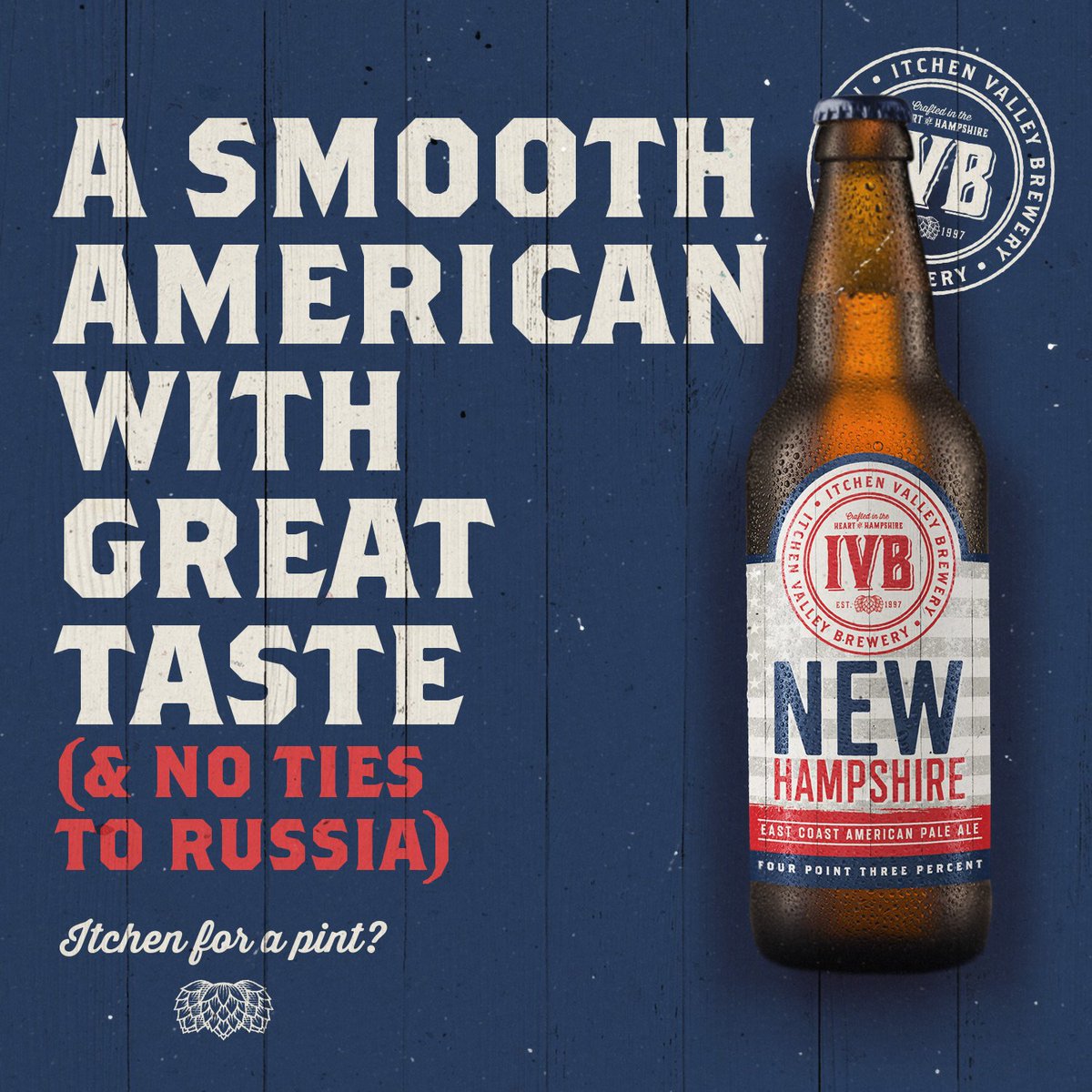 A refreshing thought 🤭 Have you tried our New Hampshire Beer? A blend of classic and hard-hitting American Hops. No added Covfefe. Available now from our website. itchenvalleybrewery.com #drinkresponsibly #beeroclock #beer #itchenforapint #itchenvalleybrewery #paleale #craftbeer