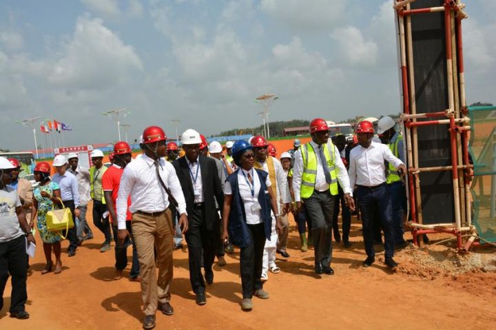 StadeEbimpe's tweet photo. Le Ministre des Sports et des Loisirs, François Albert Amichia, a effectué une visite de chantier le Vendredi 12 Décembre sur le site du futur Stade Olympique d’Anyama-Ebimpé. https://t.co/1S3UrR8pdm