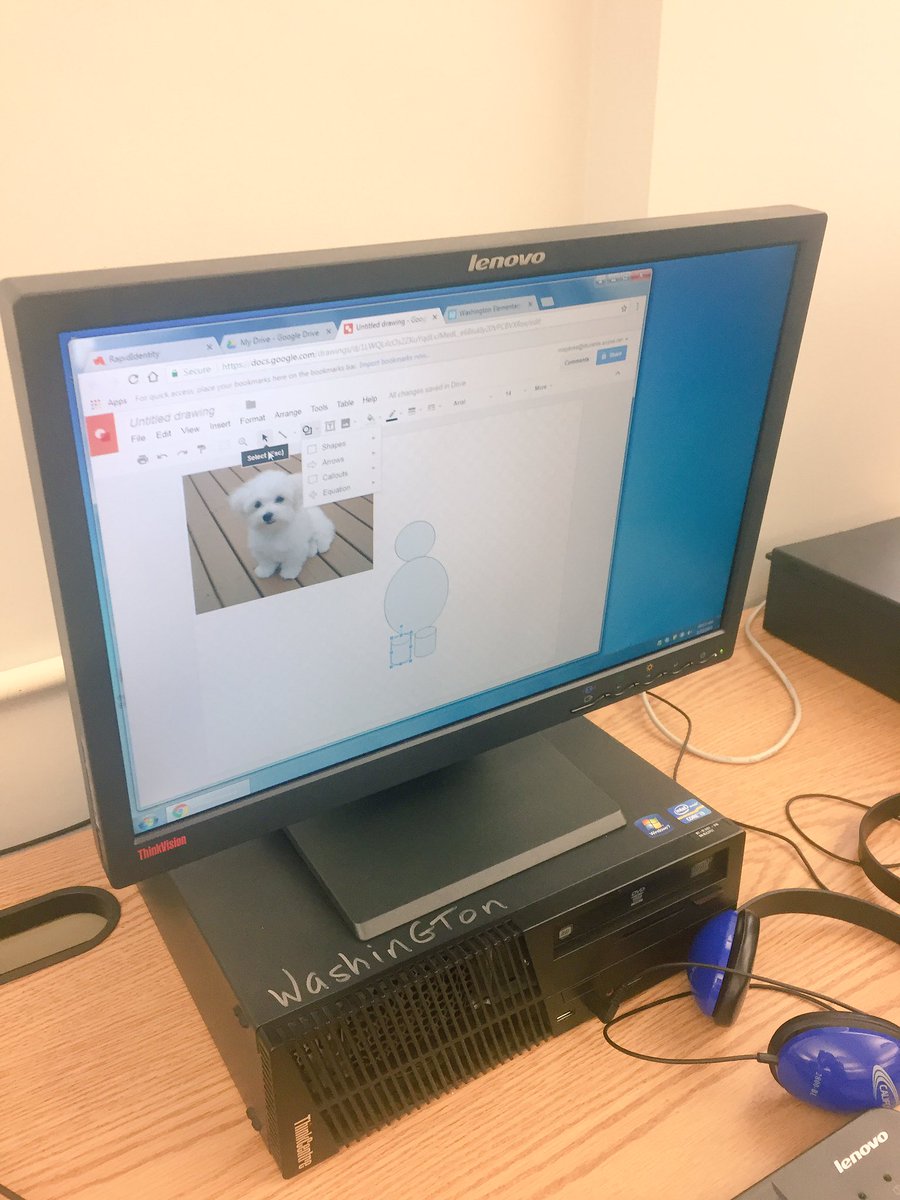 Nathalie_Ludwig's tweet image. These Kinders amaze me!! Into our google drives &amp;amp; working in Google Draw to insert a picture, change the size, and replicate the picture using the shape tool! #kindersCAN (and it isn&apos;t even 3rd quarter!!) #innovate4littles #wzrdpd