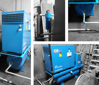 FluidAire's tweet photo. One of our customers recently took advantage of the ComEd Small Business Offering, and replaced his aging compressor with an energy efficient, variable-speed drive unit. He chose the compressor/dryer combo for the smaller footprint, and ease of future relocation. https://t.co/k9425LHad7
