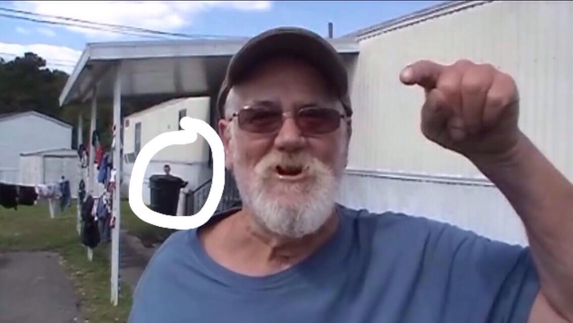 Zeppelin_Zero93's tweet photo. @top5_central @YouTube about the angry grandpa clip... the head did not disappear.. you can see the head on the left side part of the dumpster.. the head is still looking at them.. https://t.co/ABl7n3mDCr