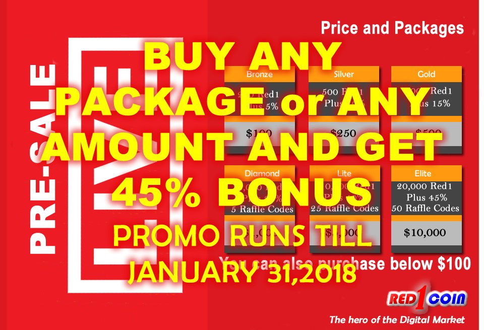 red1coin's tweet photo. Join pre-sale and get 45% bonus plus chance to win new SUV
https://t.co/qtJzSuxdRF https://t.co/UiLaXrhZyr