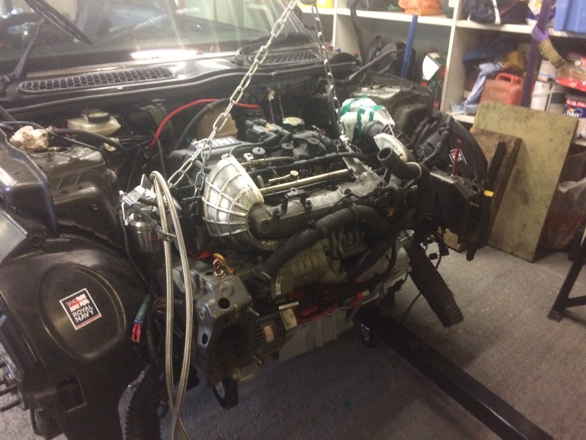 thriveracing's tweet image. Engine in and it works... some niggles though.  Some idiot put the clutch plate on the wrong way round (yep me), the engine is hard to start although once running is fine, the coolant is being a bugger to bleed.  All rectifiable.