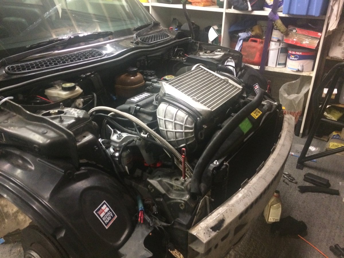 thriveracing's tweet image. Engine in and it works... some niggles though.  Some idiot put the clutch plate on the wrong way round (yep me), the engine is hard to start although once running is fine, the coolant is being a bugger to bleed.  All rectifiable.