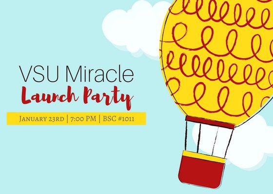 VSUMiracle's tweet photo. FREE FOOD AND DRINKS!  Come learn about VSU Miracle in Bailey #1011 tomorrow night! https://t.co/u0F0HVk4lM