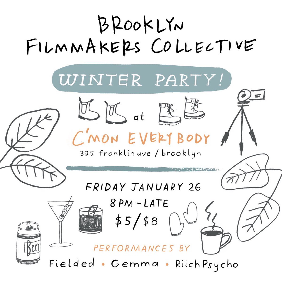 BrooklynFilmNY's tweet image. PARTY THIS FRIDAY

✵ come early ✵ stay late ✵

performances by:
FIELDED
GEMMA
RIICHPSYCHO

Friday January 26
8p-late
$5/$8
rsvp ++ tickets: facebook.com/events/7696273…