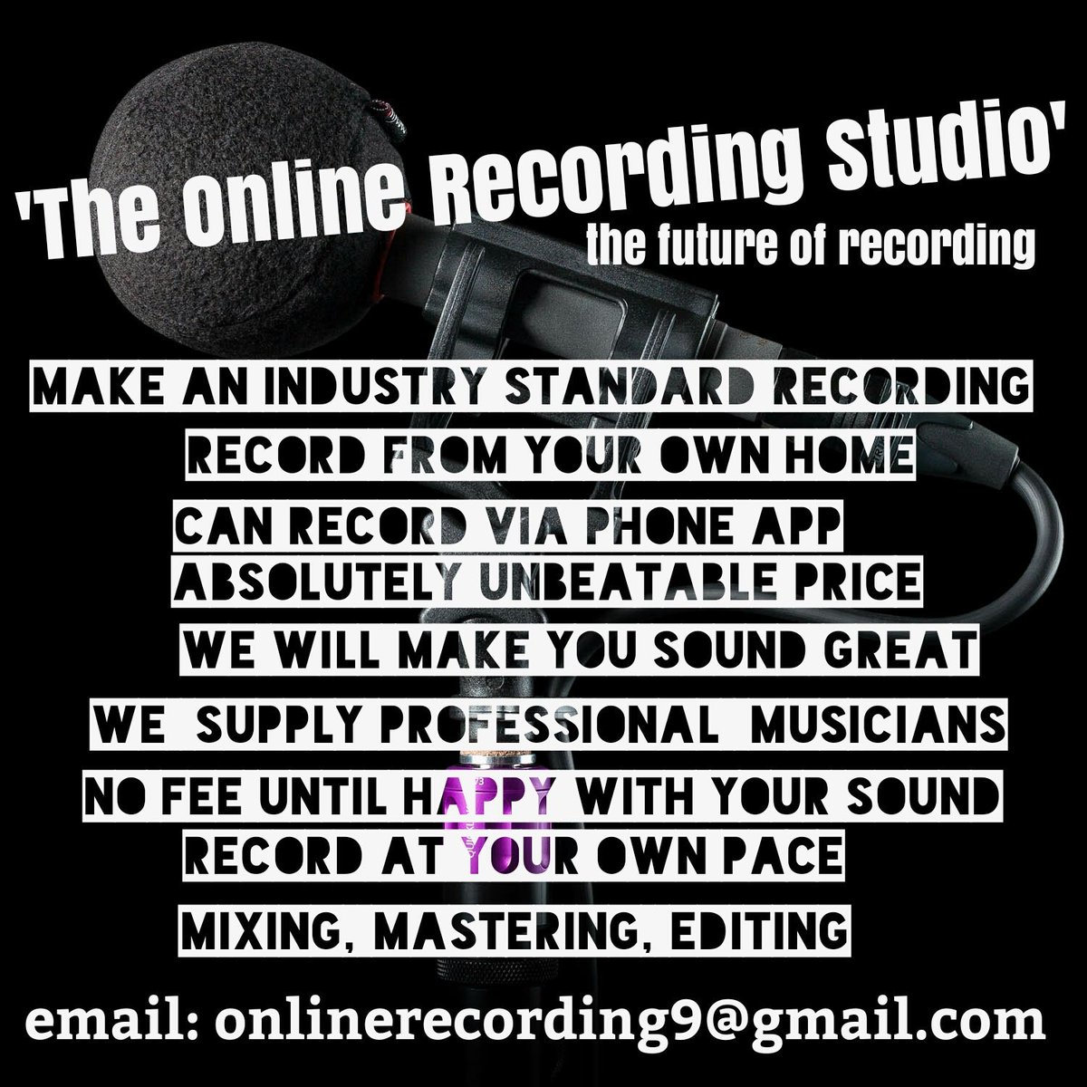 RecordingOnline's tweet photo. #singersongwriter #musicians #bandsgotochurch, Solo Artists and Vocalists. Have you tried recording your music online? Email onlinerecording9@gmail.com #MondayMotivation https://t.co/VOxKxUOVR8