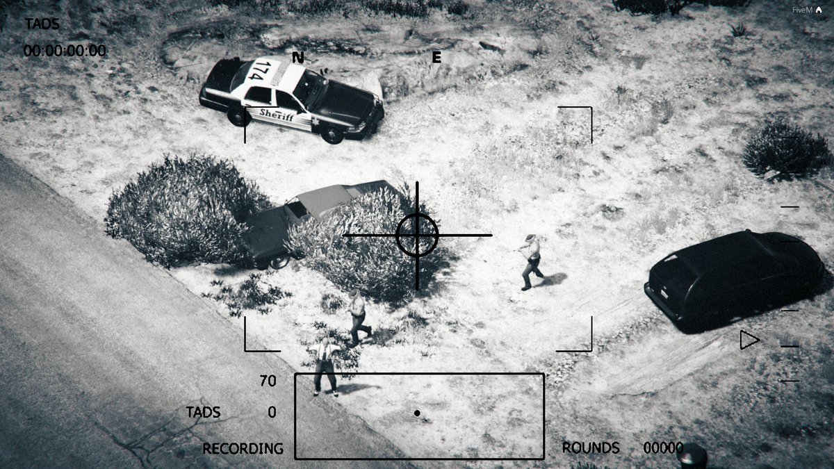 sadojRP's tweet photo. Intervention musclé aujourd'hui pour les shériff. En effet la personne interpelé à refusé de s'arrêter pour un simple contrôle. Cela à fini en course poursuite avec déploiement de la force aérienne. Une photo tiré de la caméra de l'hélicoptère envoyé sur place. https://t.co/ynrXikQtsj