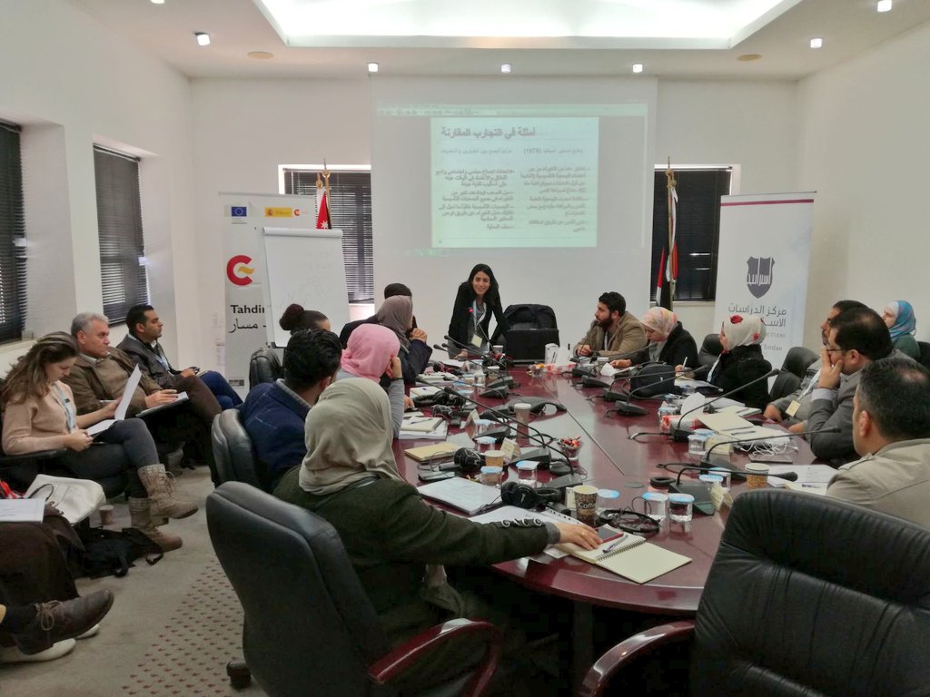 VOrtCam's tweet photo. El Centro Internacional de Toledo para la Paz, CITPax, trabaja con la @uniofjordan Centro de Estudios Estratégicos, CSS, para formar a la Sociedad Civil de #Siria en construcción de #Paz y reconciliación nacional. Programa #TAHDIR #Masar de la @CooperacionESP @AECID_es @EUinSyria https://t.co/fGg0nKRDp2
