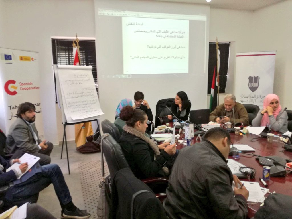 VOrtCam's tweet photo. El Centro Internacional de Toledo para la Paz, CITPax, trabaja con la @uniofjordan Centro de Estudios Estratégicos, CSS, para formar a la Sociedad Civil de #Siria en construcción de #Paz y reconciliación nacional. Programa #TAHDIR #Masar de la @CooperacionESP @AECID_es @EUinSyria https://t.co/fGg0nKRDp2