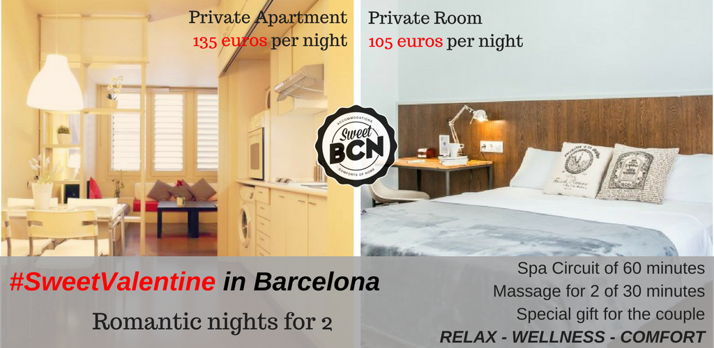 ASweetBCN's tweet photo. Surprise your significant other in the day of #love! Gift yourselves a #romantic #experience in #Barcelona. Special #Offer #SweetValentine. Accommodation + Spa + Massage + Gift  - https://t.co/8QG1cxWe2V https://t.co/jrEFeYhNRE
