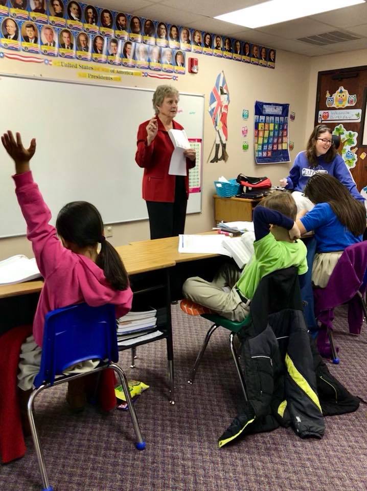 My wife had the opportunity to help deliver dictionaries that we sponsored on behalf of the Grayson County Republican Women’s group to Grayson Christian School &amp; Jefferson Elementary School. Robin McCoy did a wonderful job teaching the third grade students how to use the books!