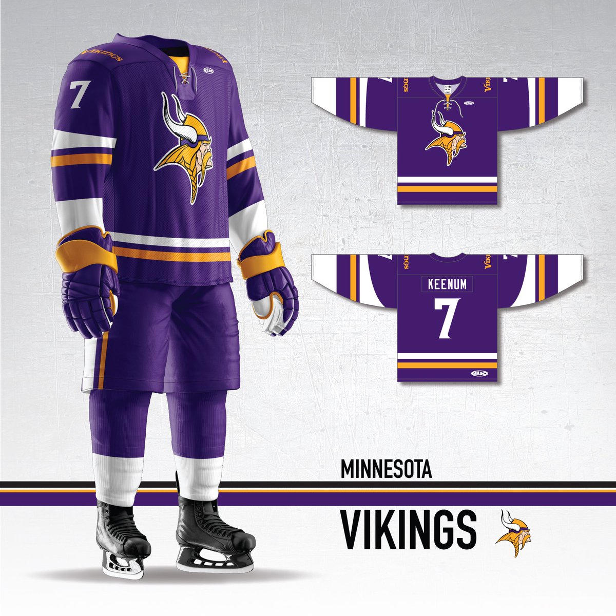 hockey teams with purple jerseys