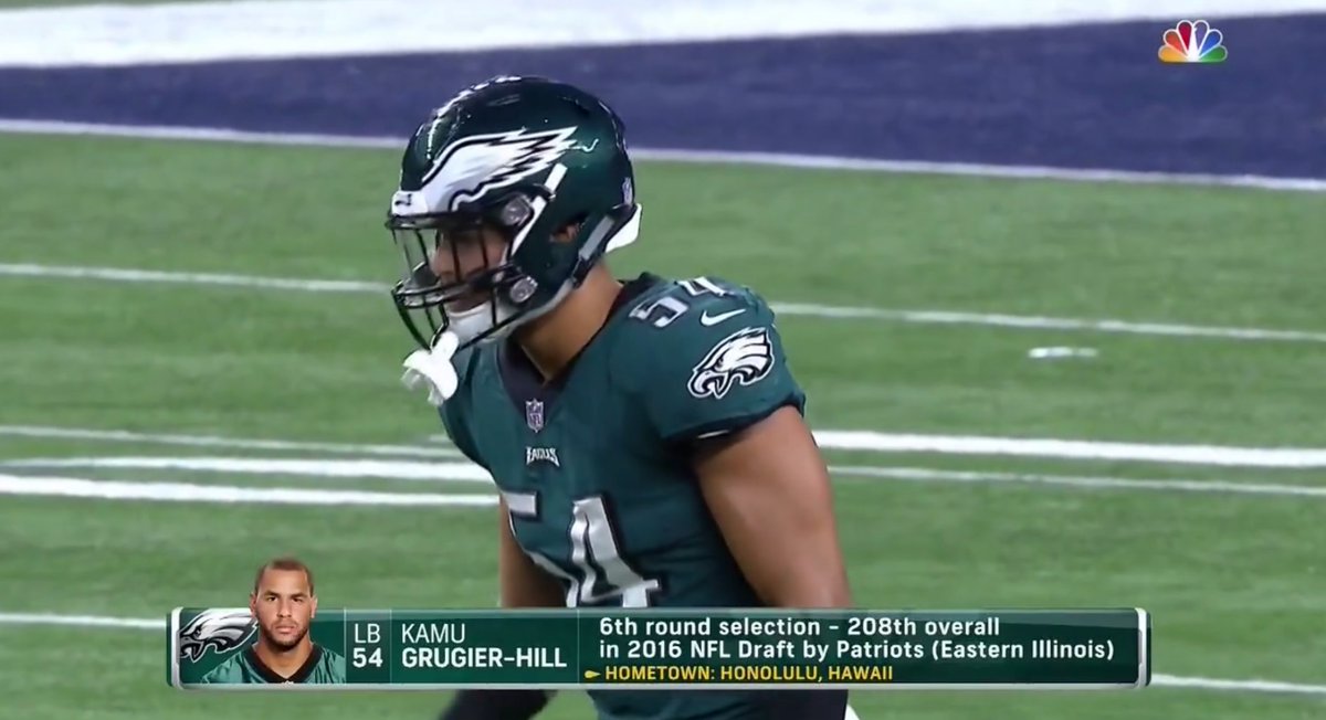 eiu's tweet photo. #NFL allegiances aside, congrats to @EIUPantherFB alum @k_grugierhill on his upcoming appearance in this year's #SuperBowl! https://t.co/S4DuT6C3Vk