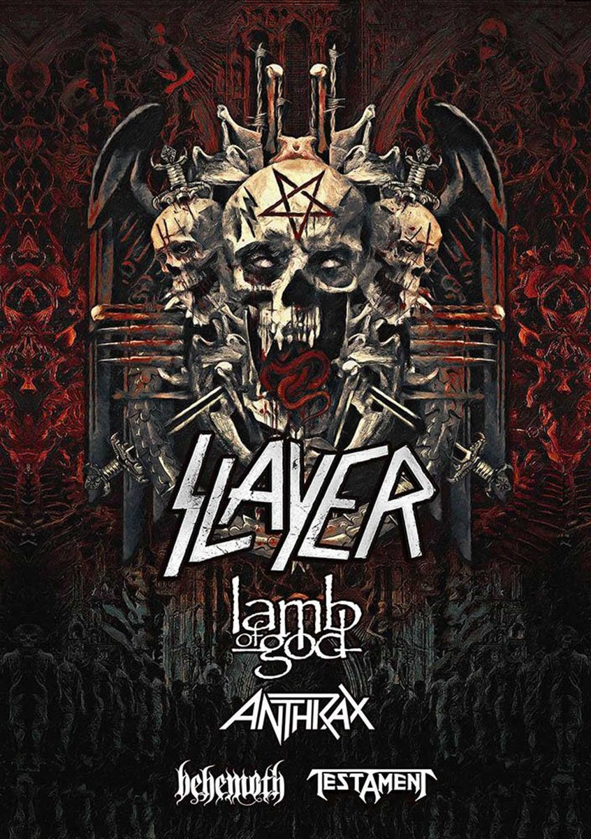 MetalHammer's tweet photo. Update: @Slayer confirm support bands for North American final tour https://t.co/axqrhxFxFD https://t.co/iSpn9lt91g
