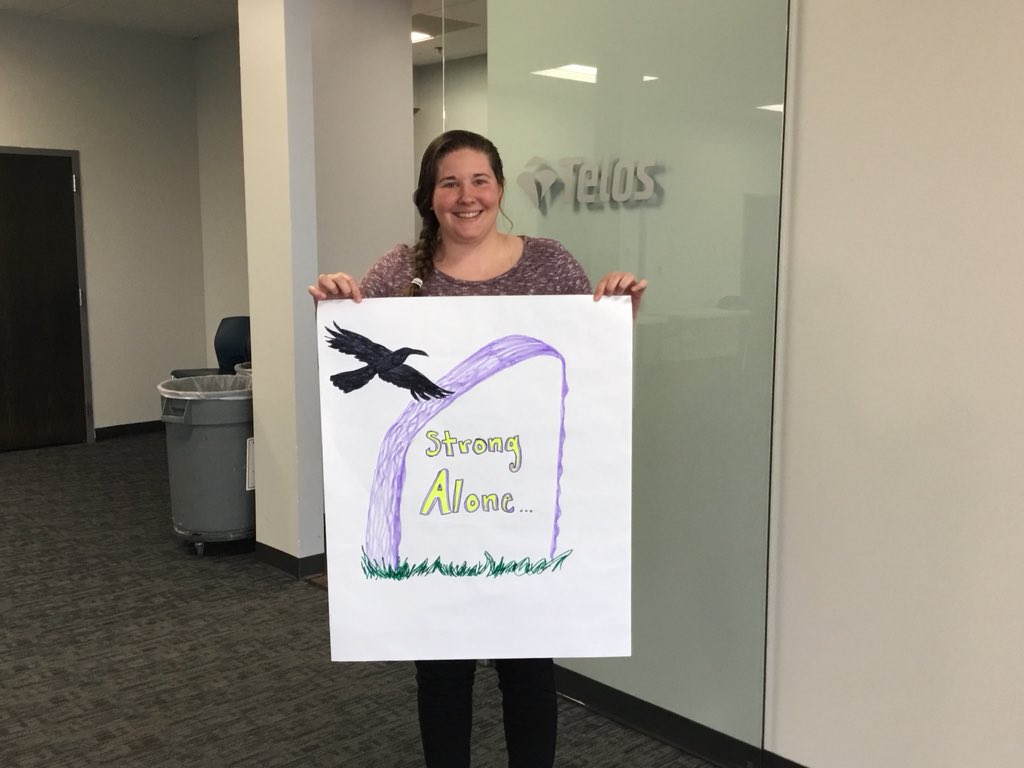 ccmcteach's tweet photo. @adaptiveschools training @telos for some  @rbms_official staff...our bumper sticker, we are Strong Alone #unstoppabletogether https://t.co/4K7DKo73oq