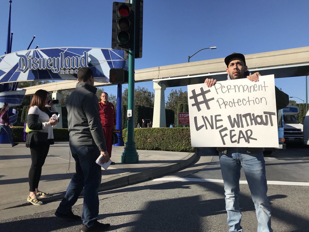 DACA recipients block Disneyland entrance