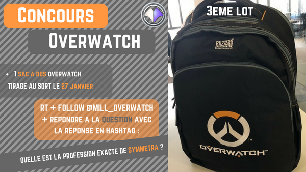 M_Overwatch_FR's tweet photo. [CONCOURS] Le #Concours #Overwatch est lancé ! RT + Follow + Répondez à la question avec un # pour tenter de gagner un sac à dos ! 🎁 https://t.co/fx3s5lFFNQ