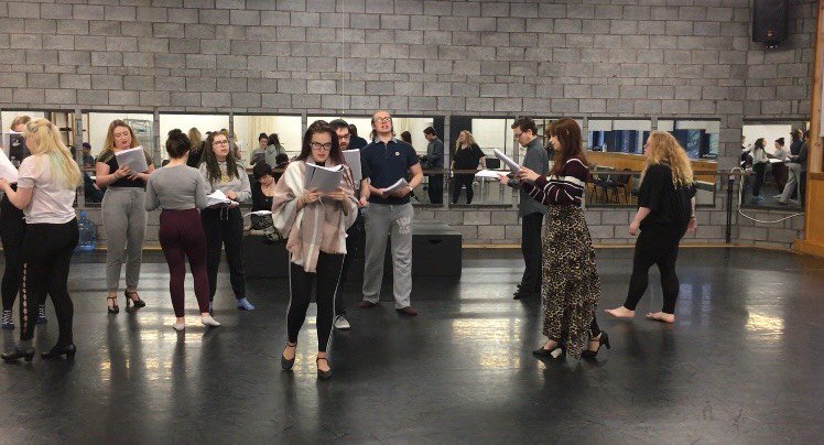 ActingatDandA's tweet image. Rehearsals well under way for the HND production of Nell Gwynn