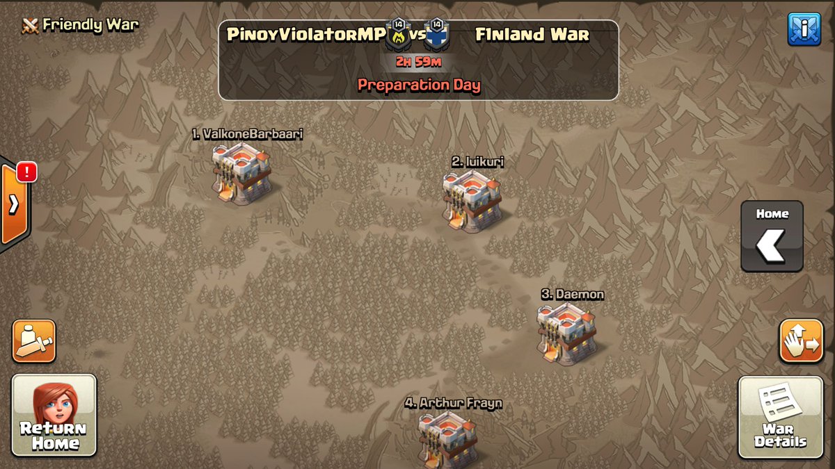Battle of 2 undefeated clans in <a href="/No_Dip_League/">No Dip League</a> Semi Pro. GL <a href="/F1nlandWarCoC/">F1nland War</a>