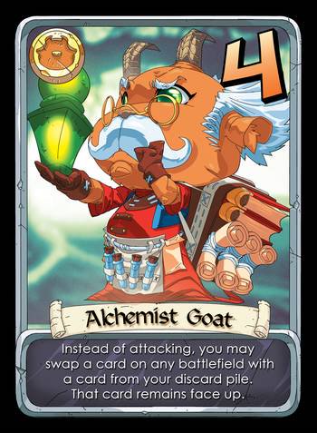 CardLords's tweet photo. This week’s featured #BattleGoats card is: Alchemist Goat
- Read more @ https://t.co/7vUnr0jEG5 #goats #cardgames #boardgames #tabletop https://t.co/XLdD6wBmCz