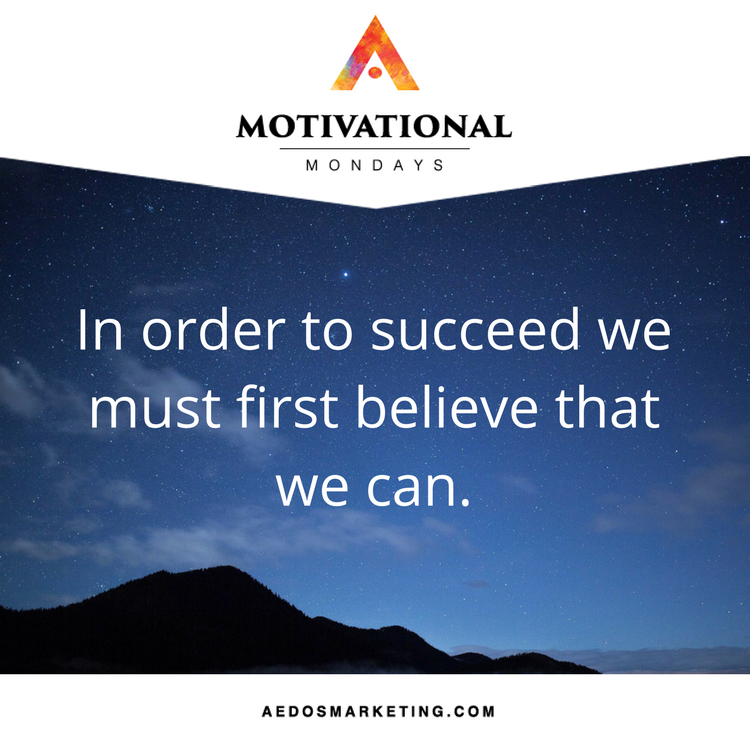 AedosMarketing's tweet photo. Believe in yourself, it's the first step to success!
#Aedos #MotivationalMonday #NeverGiveUp #TeamAedos #TeamAwesome https://t.co/x2hEXZjziH