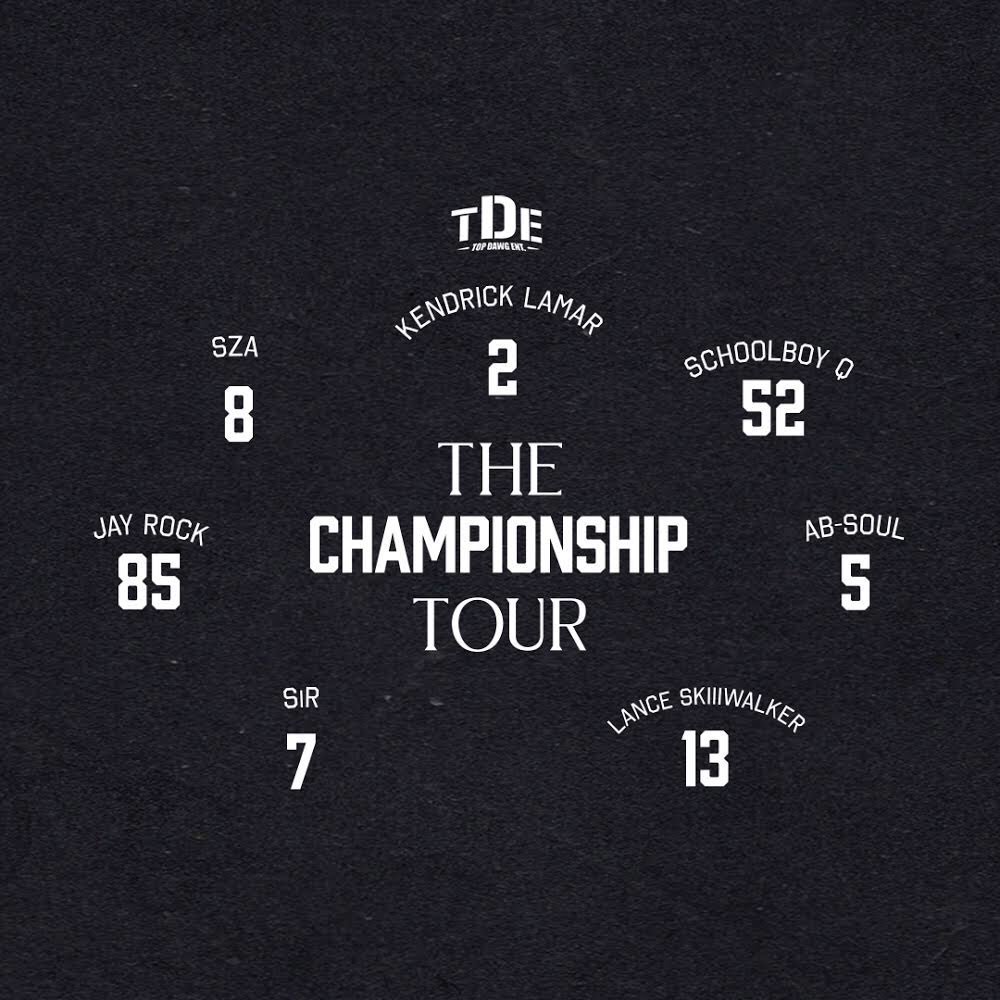 TDE announced 'The Championship Tour': bit.ly/2Dy6jYn