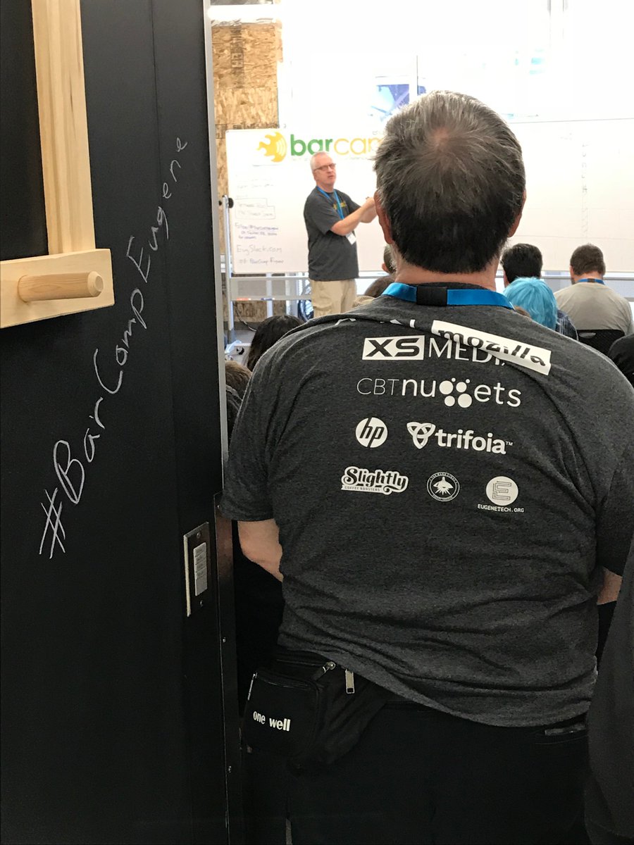 hpdevelopers's tweet image. Thoroughly enjoyed sponsoring and participating in @BarCampEugene last weekend with @EugTech at @eugenerain - complete with after-party at @thebarnlight #BarCampEugene #techtalk #BarCamp
