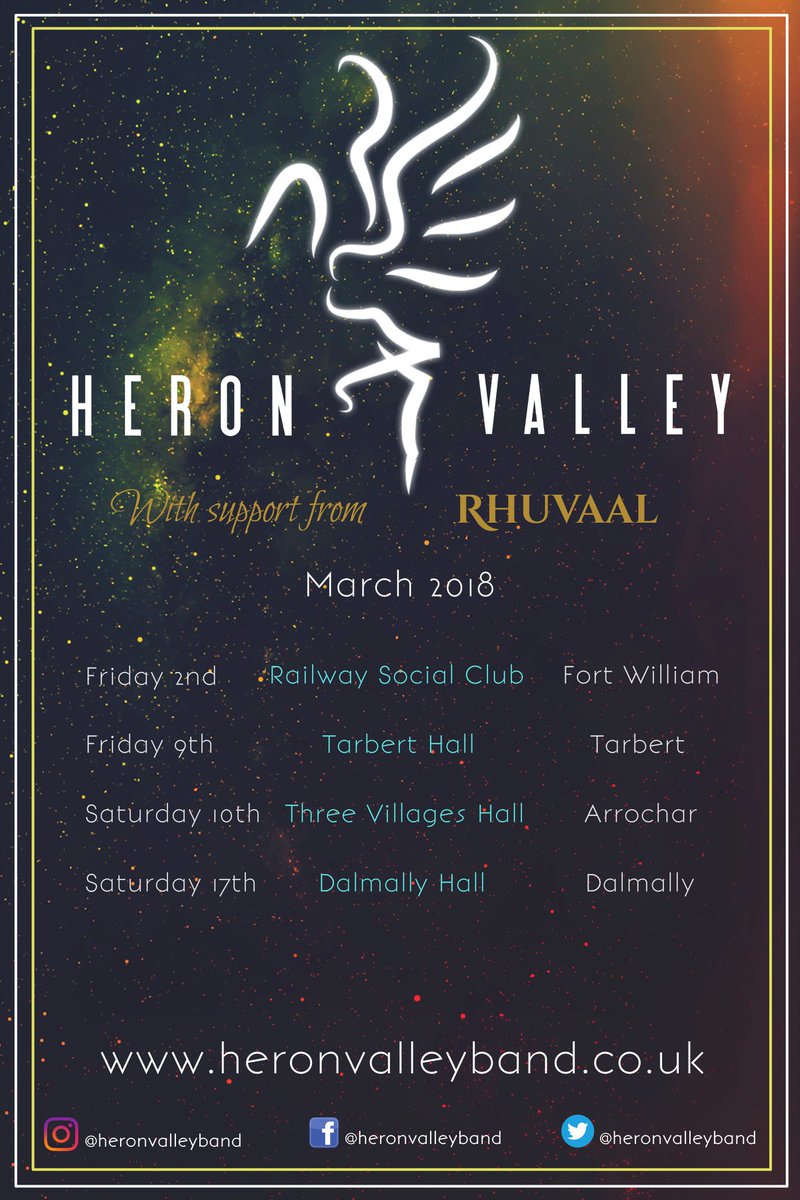 MARCH TOUR❤️ We're doing a MARCH TOUR and we'd love it so much if you came along! Here's the dates and where you can buy tickets: FORT WILLIAM: goo.gl/r3EHQ8 TARBERT: goo.gl/QJVuLk ARROCHAR: goo.gl/9b2Z7M DALMALLY: goo.gl/MQVxmV