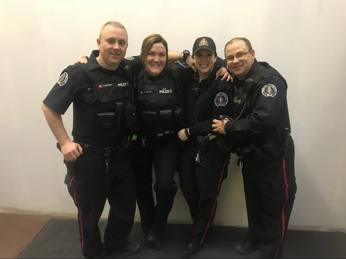 OfficerKGrant's tweet photo. This morning our #Guelph #HighSchoolResourceOfficers had a chance to pose for a quick photo shoot. They are definitely a fun group of officers to work with! @gpsmedia @ugdsb @wellingtoncath #HSRO #GuelphHSRO #YCPU #YouthCrimePreventionUnit https://t.co/1jPK5PR7VS