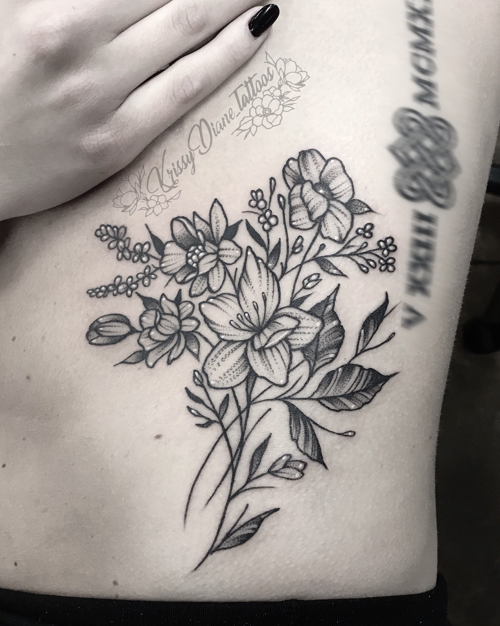 Flower Under Boob Tattoo by Jesse Neumann TattooNOW