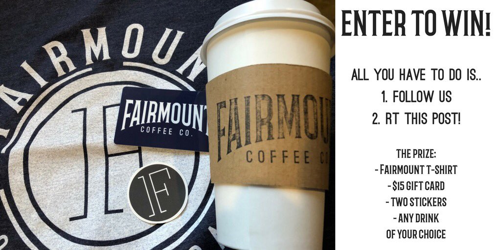 📣 ENTER TO WIN! 🎉 We want to share some Fairmount Coffee Co. ❤️ with you all! RT this post and FOLLOW US to win some Fairmount Coffee gear, a gift card to use as you desire, and one free drink of your choice! #FairmountCoffee #WichitaKS #WichitaState #coffeecontest