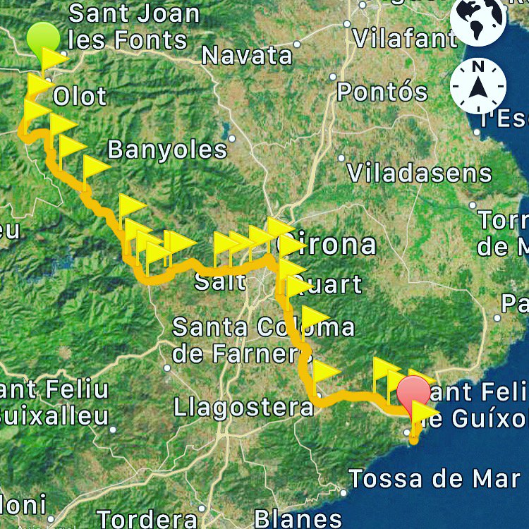 gambejants's tweet photo. De la muntanya al mar, d’Olot a St. Feliu de Guíxols, del repte al somni. We ❤️ @oxfamintermontrailwalker 
Ajuda’ns a aconseguir el repte https://t.co/BcVkRVaMW1
#trailwalker2018 #100km1causa #olot #santfeliudeguixols #carrilet #viaverda https://t.co/8V8QZbdIIU