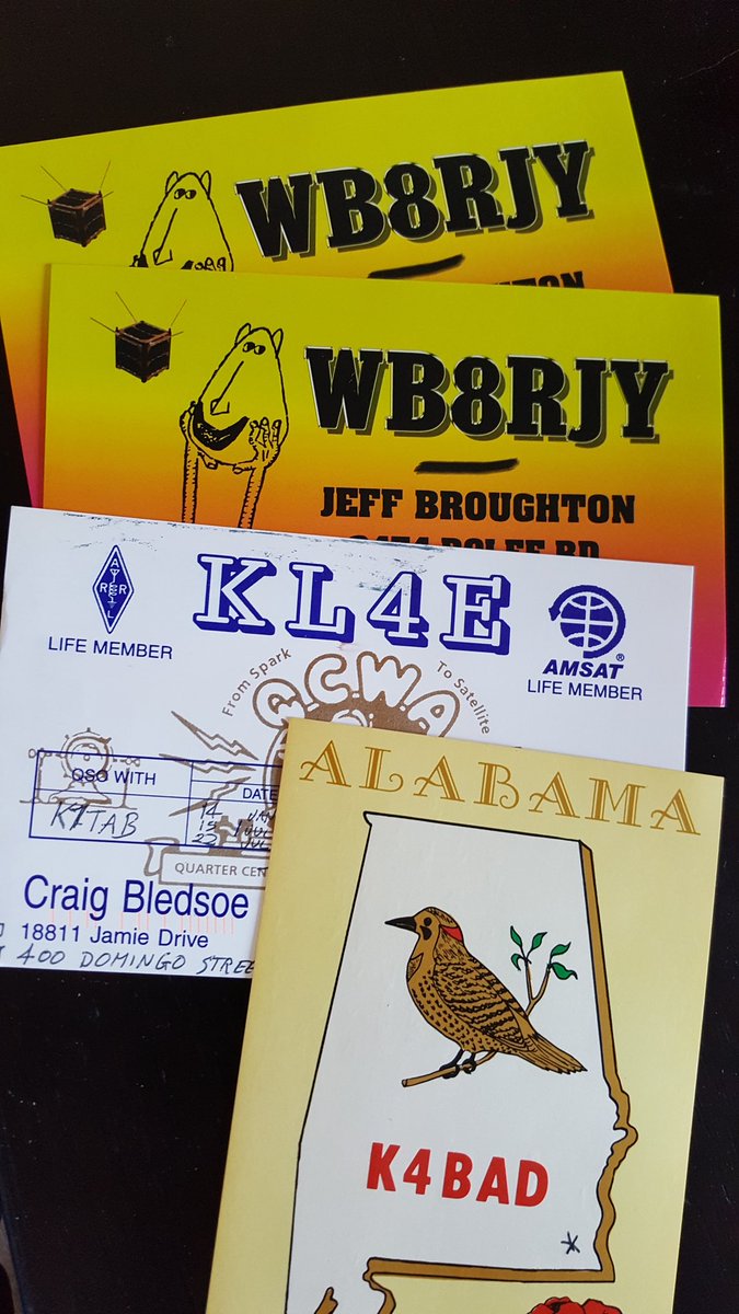 K7TABravo's tweet photo. Mail call... thx @Jefforybrought1 #K4BAD #KL4E https://t.co/8GRSSoHyGE