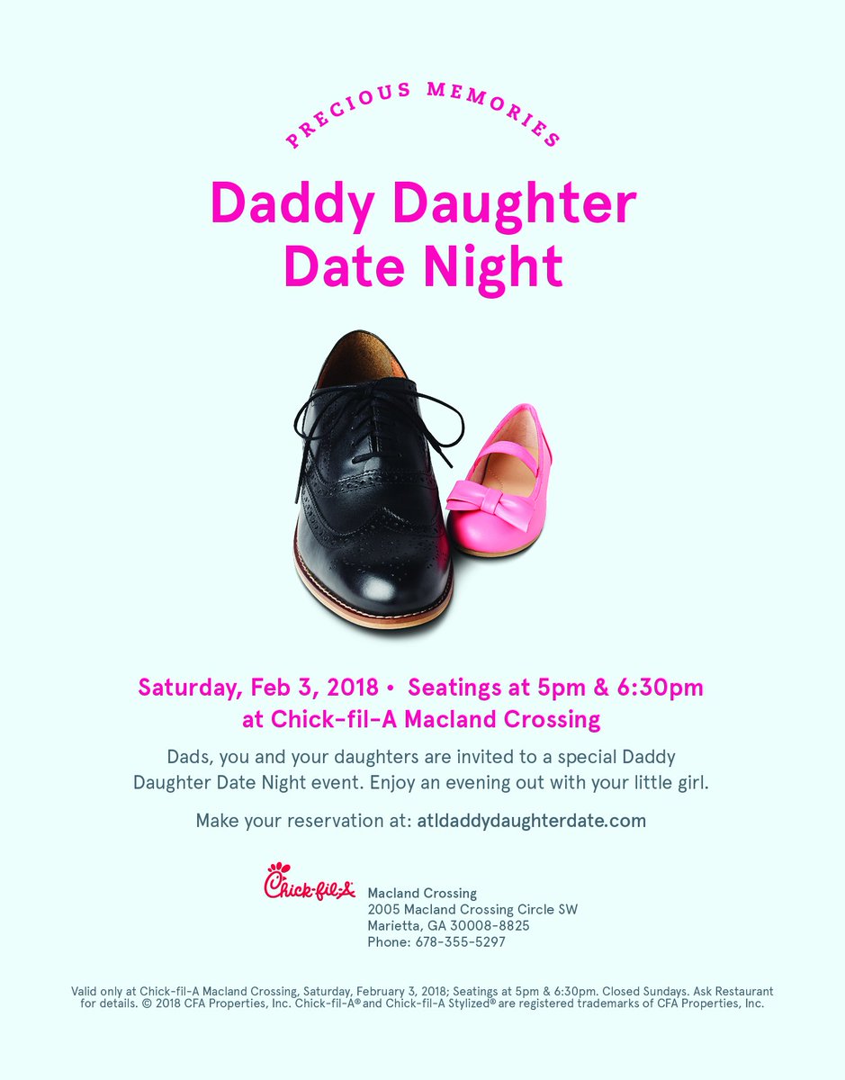 Still some spots available for Daddy Daughter Date Night; get yours before they are gone!